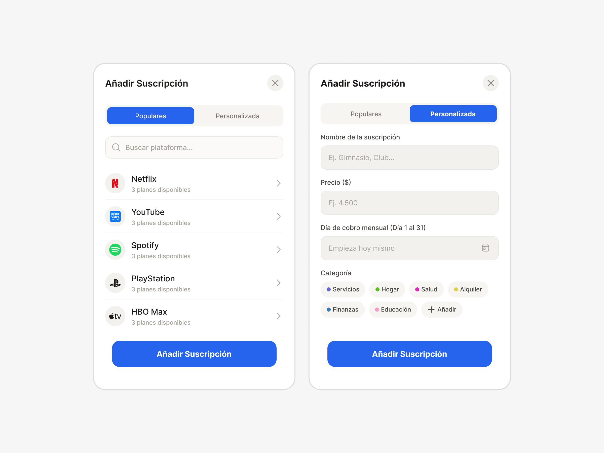 MontoApp — suscripciones