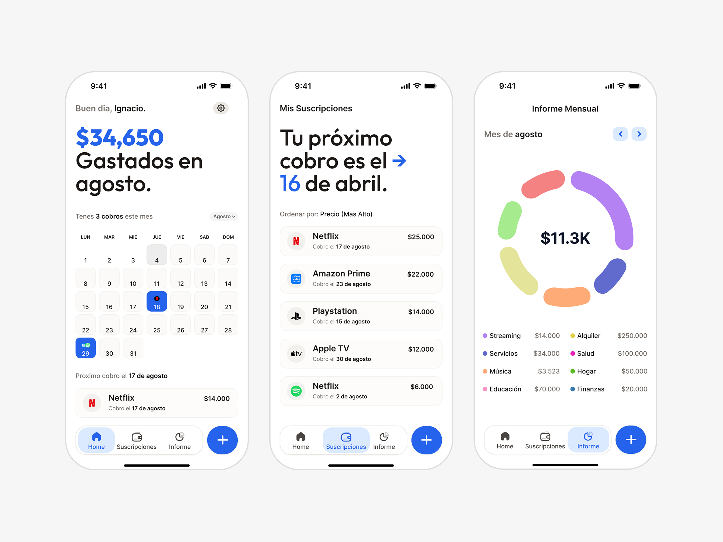 MontoApp — pantalla principal
