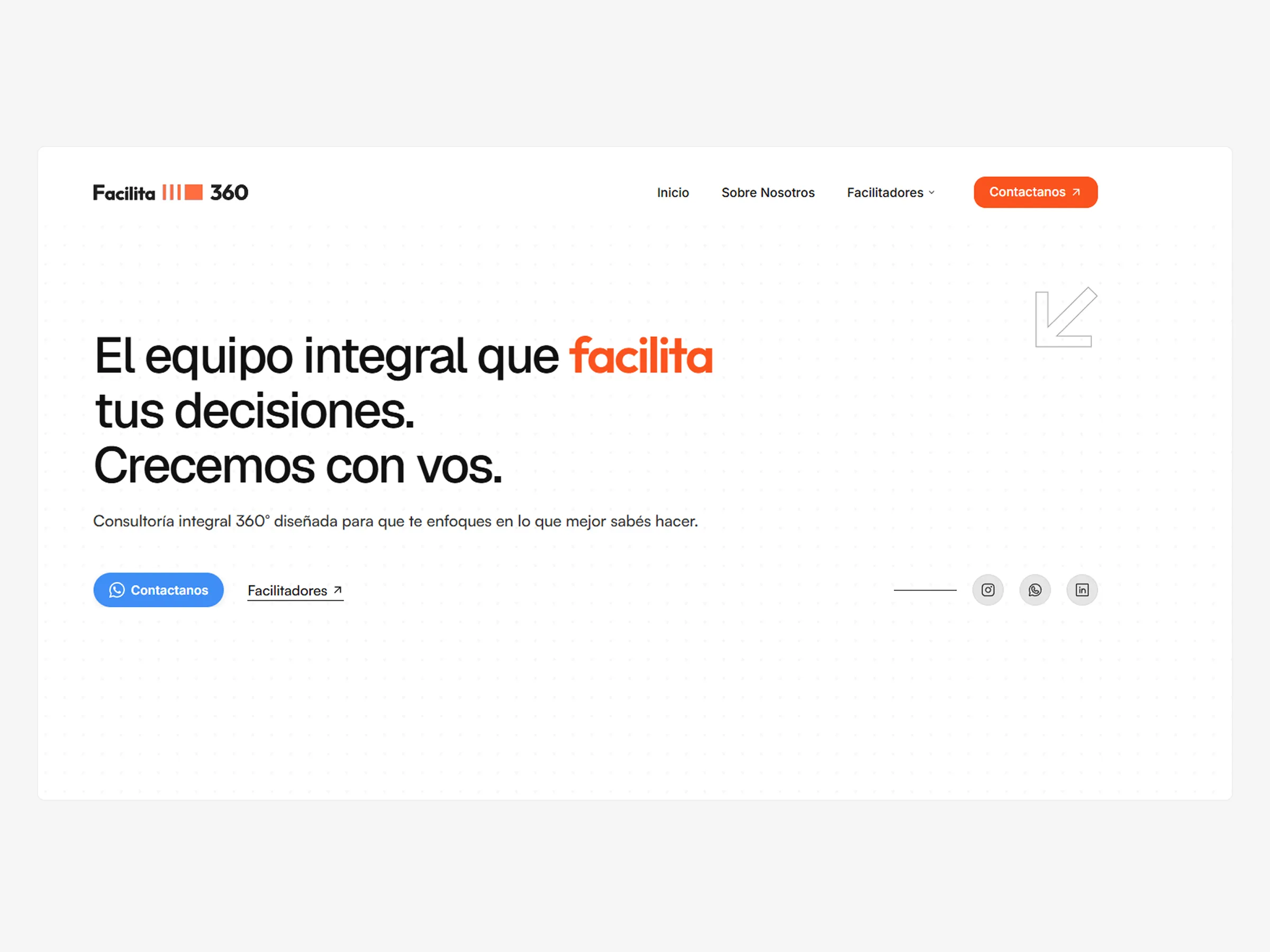 Facilita360 — home del sitio web